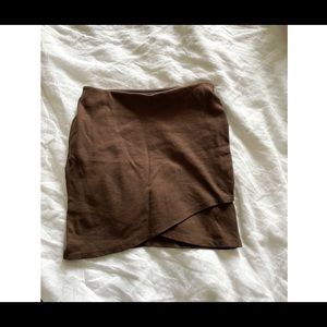 Aritzia Talula Taupe Mini Skirt